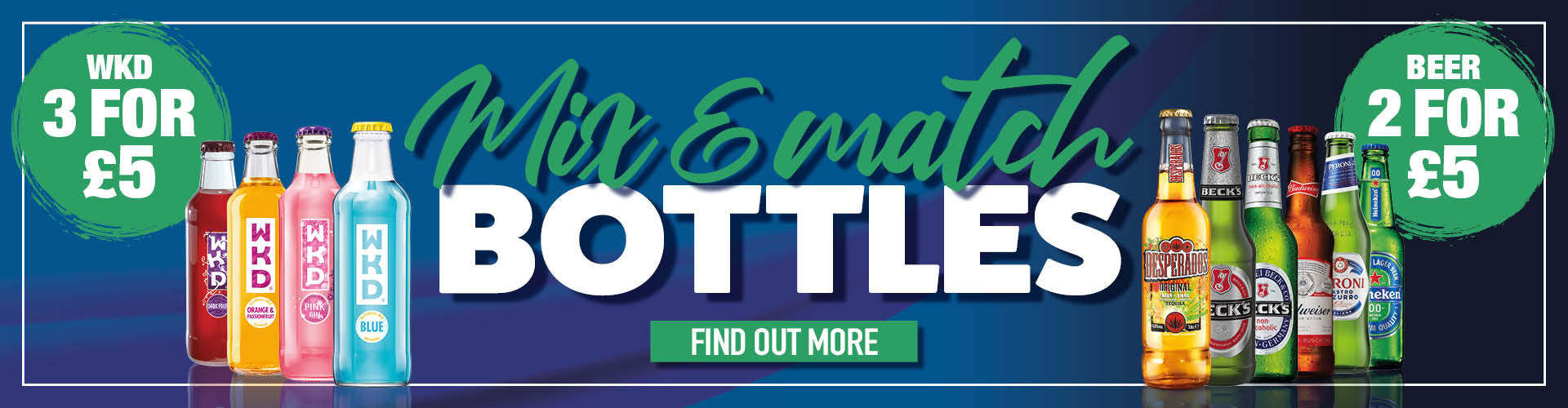 Bottled beer drink offers at your local Craft Union Pub
